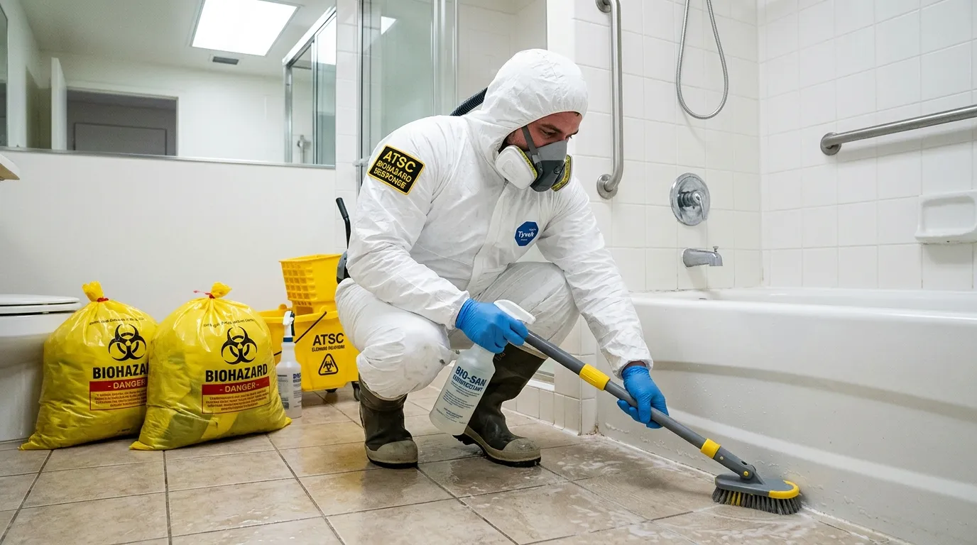 Decontamination equipment deployed for Blood Cleanup in Clearlake